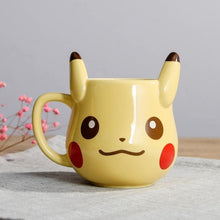 Carregar imagem no visualizador da galeria, Pikachu ceramic cup milk mugcreative cartoon water cup monster bowl dishes Pocket Monsters cutlery set Funny strange gift CL0931