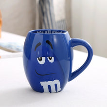 Carregar imagem no visualizador da galeria, Cute expression coffee mugs ceramic tea cups and mugs cartoon mark with cover spoon funny lovers creative drinkware
