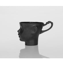 Carregar imagem no visualizador da galeria, coffee mugs ceramic cups creative white and black people coffee cups with gold handle couples mugs for milk tea gifts funny mugs