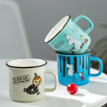 Carregar imagem no visualizador da galeria, Mug 300ml Capacity Coffee Cup Style Ceramic Coffee Mug Milk Funny Ceramic Creative Enamel Cartoon Couple Gifts