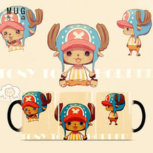 Carregar imagem no visualizador da galeria, 2018 New Anime Coffee Mug One Piece Color Change Cup Funny Printed Tea Milk Magic Ceramic Drinkware Luffy Zoro Ace 10