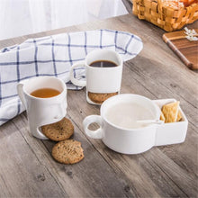 Carregar imagem no visualizador da galeria, Coffee Cup Creative Coffee Mug With Biscuit Cookie Dessert Pocket Funny Mug Ceramic Mugs Tea Cup Drinkware

