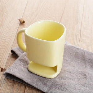 Coffee Cup Creative Coffee Mug With Biscuit Cookie Dessert Pocket Funny Mug Ceramic Mugs Tea Cup Drinkware