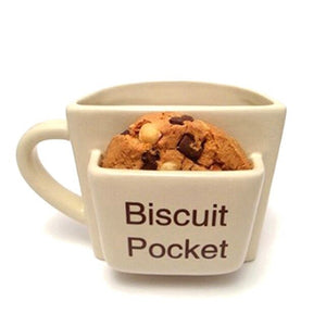 Creative Coffee Mug with Biscuit Cookie Dessert Pocket Funny Mug Ceramic Mugs for Coffee Tea Cup Travel Coffee Cup