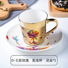 Carregar imagem no visualizador da galeria, Ins Mirror Reflection Cup Coffee mug Picasso Ceramic Coffee Cup and Saucer Set lion Funny Mugs for Friend Birthday Best Gift
