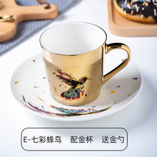 Carregar imagem no visualizador da galeria, Ins Mirror Reflection Cup Coffee mug Picasso Ceramic Coffee Cup and Saucer Set lion Funny Mugs for Friend Birthday Best Gift
