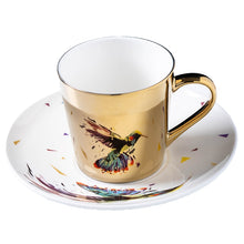 Carregar imagem no visualizador da galeria, Ins Mirror Reflection Cup Coffee mug Picasso Ceramic Coffee Cup and Saucer Set lion Funny Mugs for Friend Birthday Best Gift
