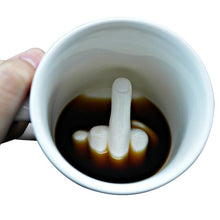 Carregar imagem no visualizador da galeria, Creative Design White Middle Finger mug,Novelty Style Mixing Coffee Milk Cup Funny Ceramic Mug 300ml Capacity Water Cup
