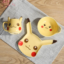 Carregar imagem no visualizador da galeria, Pikachu ceramic cup milk mugcreative cartoon water cup monster bowl dishes Pocket Monsters cutlery set Funny strange gift CL0931
