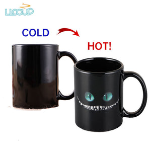 Cute Devil Cup Hot Reaction Coffee Cup 330ml Creative Color Changing Ceramic Magic Tea Milk Coffee Mug Funny Gift To Friends