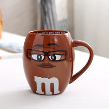 Carregar imagem no visualizador da galeria, Cute expression coffee mugs ceramic tea cups and mugs cartoon mark with cover spoon funny lovers creative drinkware
