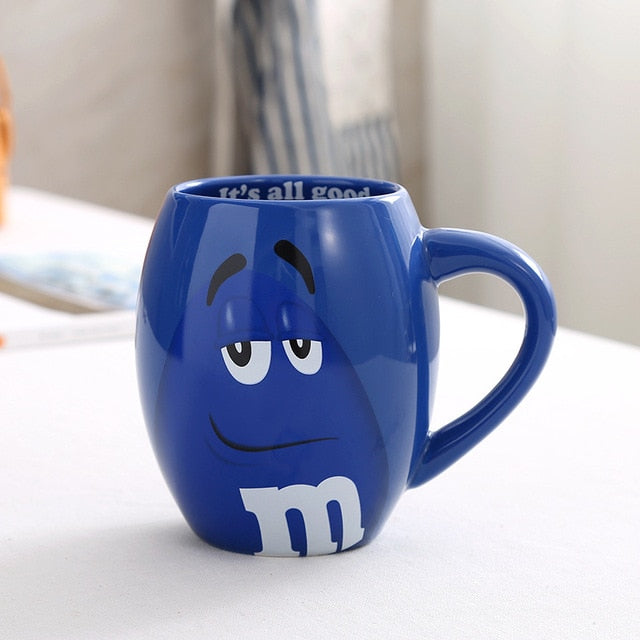 Cute expression coffee mugs ceramic tea cups and mugs cartoon mark with cover spoon funny lovers creative drinkware