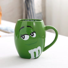 Carregar imagem no visualizador da galeria, Cute expression coffee mugs ceramic tea cups and mugs cartoon mark with cover spoon funny lovers creative drinkware
