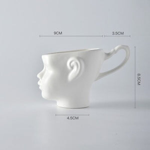 coffee mugs ceramic cups creative white and black people coffee cups with gold handle couples mugs for milk tea gifts funny mugs