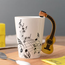 Carregar imagem no visualizador da galeria, Coffee Mug Cup 250ml Music Violin Funny Ceramic Mug Creative Coffee Cup Cute Cup Eco Friendly Mugs for Tea Breakfast Milk Mugs
