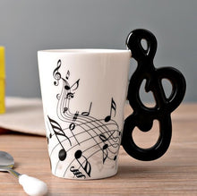 Carregar imagem no visualizador da galeria, Coffee Mug Cup 250ml Music Violin Funny Ceramic Mug Creative Coffee Cup Cute Cup Eco Friendly Mugs for Tea Breakfast Milk Mugs
