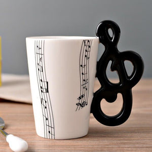 Coffee Mug Cup 250ml Music Violin Funny Ceramic Mug Creative Coffee Cup Cute Cup Eco Friendly Mugs for Tea Breakfast Milk Mugs
