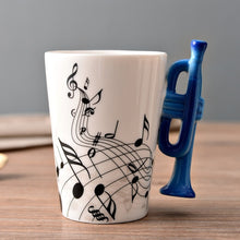 Carregar imagem no visualizador da galeria, Coffee Mug Cup 250ml Music Violin Funny Ceramic Mug Creative Coffee Cup Cute Cup Eco Friendly Mugs for Tea Breakfast Milk Mugs
