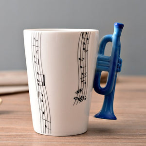 Coffee Mug Cup 250ml Music Violin Funny Ceramic Mug Creative Coffee Cup Cute Cup Eco Friendly Mugs for Tea Breakfast Milk Mugs