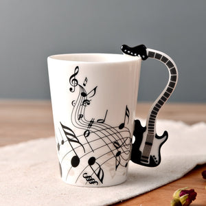 Coffee Mug Cup 250ml Music Violin Funny Ceramic Mug Creative Coffee Cup Cute Cup Eco Friendly Mugs for Tea Breakfast Milk Mugs