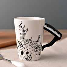 Carregar imagem no visualizador da galeria, Coffee Mug Cup 250ml Music Violin Funny Ceramic Mug Creative Coffee Cup Cute Cup Eco Friendly Mugs for Tea Breakfast Milk Mugs
