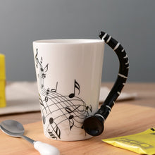 Carregar imagem no visualizador da galeria, Coffee Mug Cup 250ml Music Violin Funny Ceramic Mug Creative Coffee Cup Cute Cup Eco Friendly Mugs for Tea Breakfast Milk Mugs
