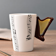 Carregar imagem no visualizador da galeria, Coffee Mug Cup 250ml Music Violin Funny Ceramic Mug Creative Coffee Cup Cute Cup Eco Friendly Mugs for Tea Breakfast Milk Mugs
