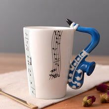 Carregar imagem no visualizador da galeria, Coffee Mug Cup 250ml Music Violin Funny Ceramic Mug Creative Coffee Cup Cute Cup Eco Friendly Mugs for Tea Breakfast Milk Mugs
