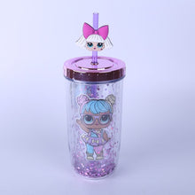 Carregar imagem no visualizador da galeria, LOL Surprise Doll Mug Sequin Solid Color Double Plastic Water Cup 300-400ml Cute Cup  Funny Mugs
