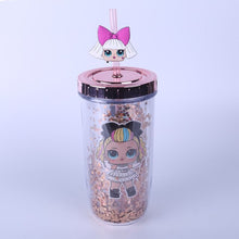 Carregar imagem no visualizador da galeria, LOL Surprise Doll Mug Sequin Solid Color Double Plastic Water Cup 300-400ml Cute Cup  Funny Mugs
