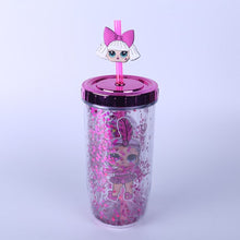 Carregar imagem no visualizador da galeria, LOL Surprise Doll Mug Sequin Solid Color Double Plastic Water Cup 300-400ml Cute Cup  Funny Mugs
