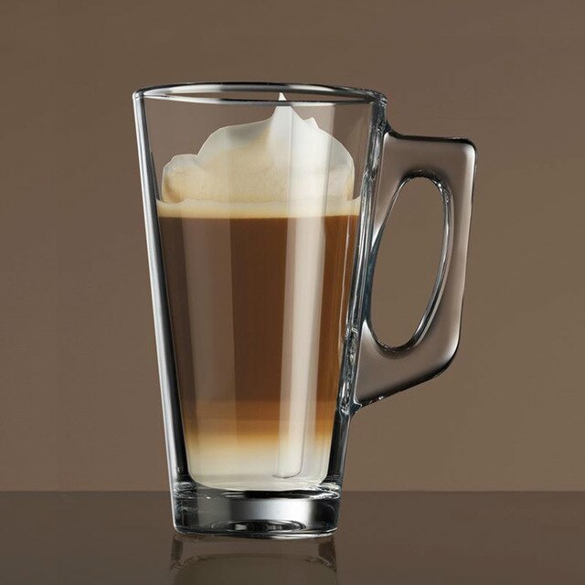 Lead-Free Tempered Glass Heat-Resistant Glass Latte Layered Coffee Cup Fruit Juice Tea Cup funny mugs  coffee mugs creative